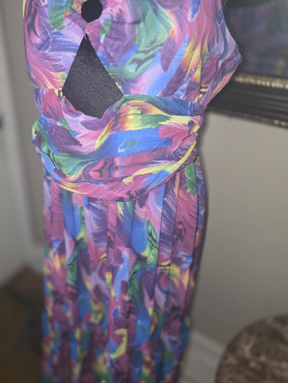 Loragal Purple Multi-Color Cutout Long Maxi Dress